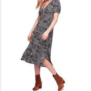 Free People Looking for Love Side Button Keyhole Dress